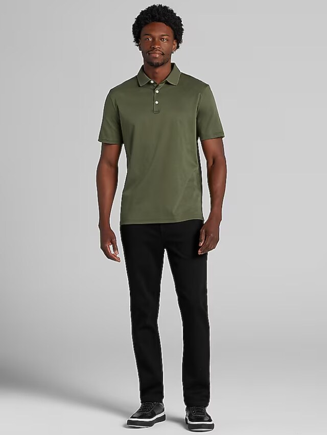 , Classic Fit Luxe Cotton Polo - Green, dark green, Image 3 of 4