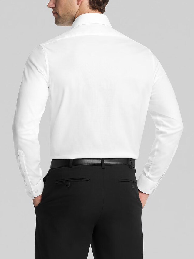 , Slim Fit Covered Placket Formal Shirt, white, Image 2 of 6