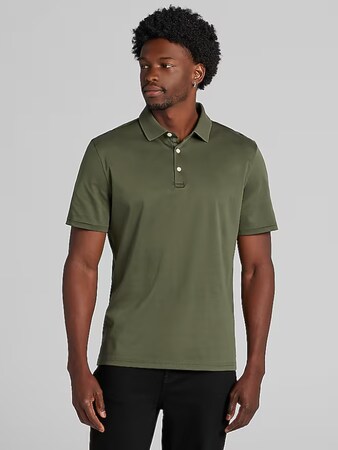 , Classic Fit Luxe Cotton Polo - Green, dark green