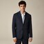 Unselected, , Ludlow Slim-fit unstructured suit jacket in Irish cotton-linen blend, blue